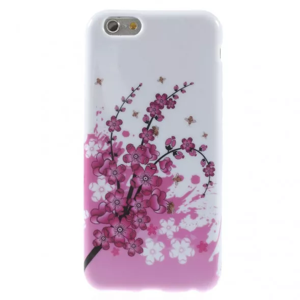 TPU Чехол накладка с рисунком для iPhone 6, 6S (Ветка вишни)