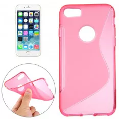 Антискользящий чехол накладка для iPhone 7 (Малиновый)