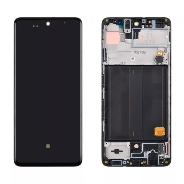 Дисплей для Samsung A515 Galaxy A51, M317 Galaxy M31s в сборе с тачскрином рамке (черный)