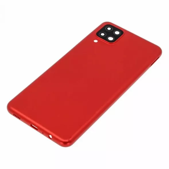 Задняя крышка для Samsung SM-A125F (Galaxy A12), SM-A127F (A12 Nacho) со стеклом камеры (красный)