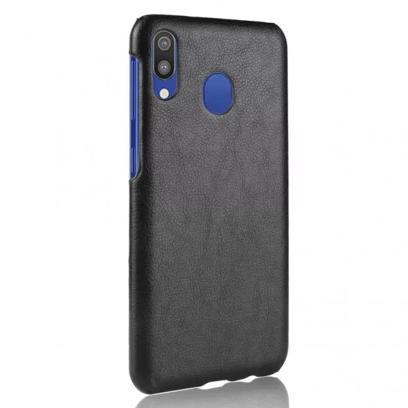 Кожаный чехол Litchi Texture для Samsung Galaxy M20 (черный)