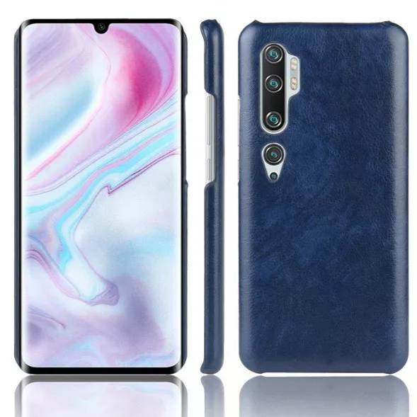 Кожаная накладка для Xiaomi Mi Note 10, Mi Note 10 Pro, Mi CC9 Pro (синий)