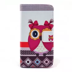 Чехол книжка с рисунком для Sony Xperia Z1 Compact D5503 (Милая сова)