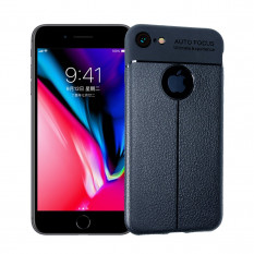 Чехол накладка Slim Litchi для iPhone 8 / iPhone 7 (синий)
