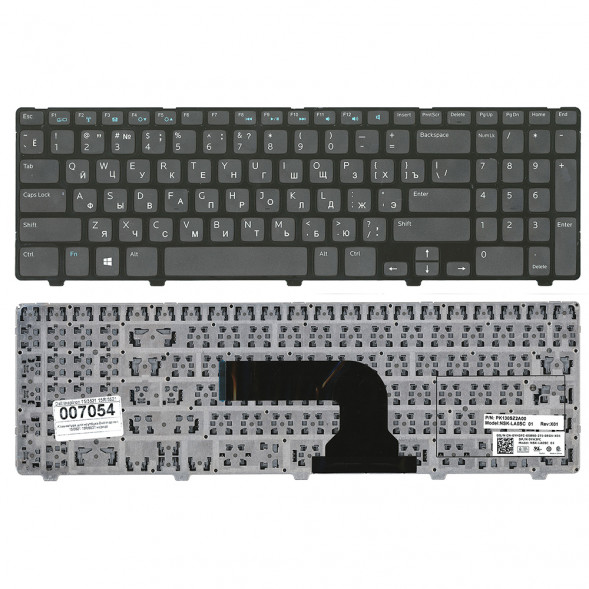Клавиатура для ноутбука Dell Inspiron 15R 3521 15R 5521 (черная) 007054