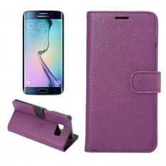 Чехол книжка с визитницей для Samsung Galaxy S6 EDGE+ G928 (Фиолетовый)